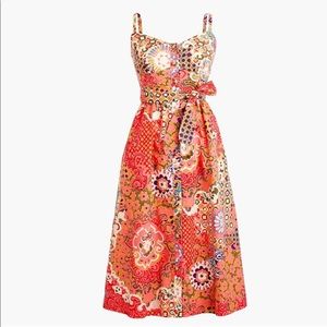 J Crew cotton paisley poplin sundress